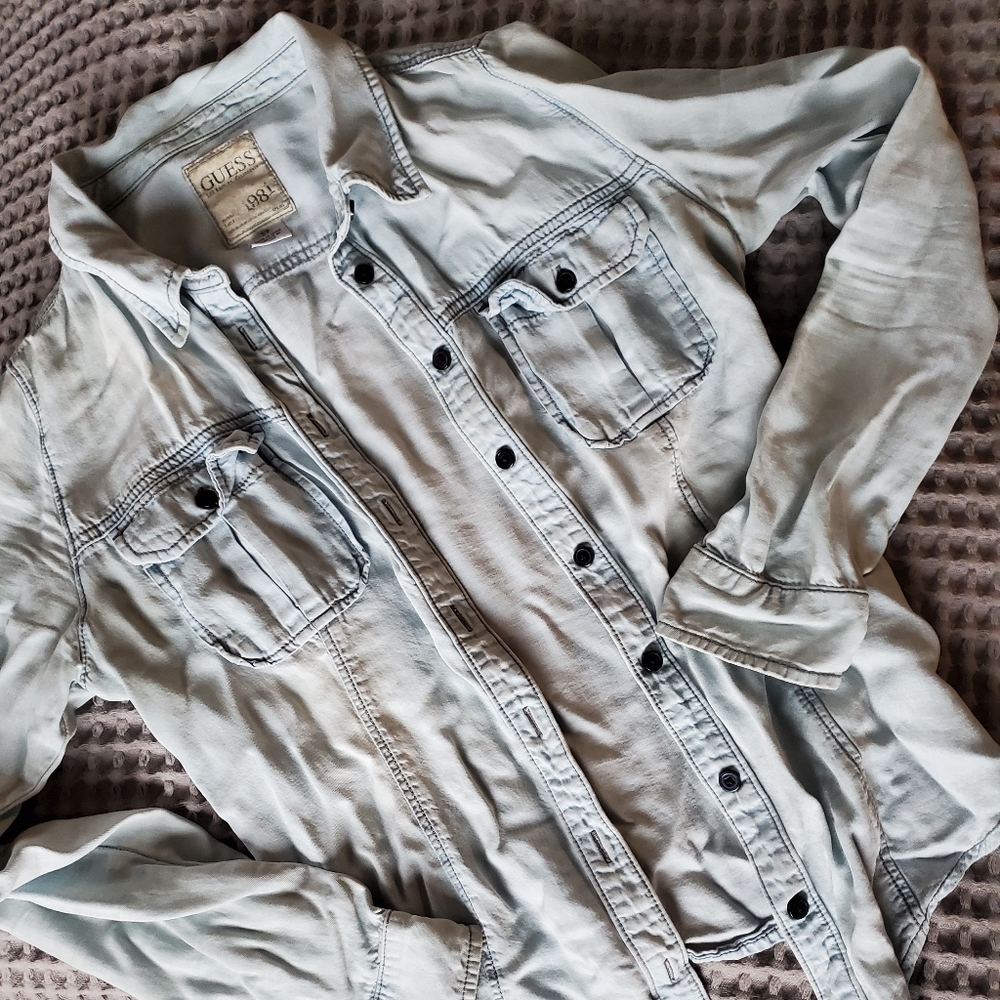 Denim women's button down